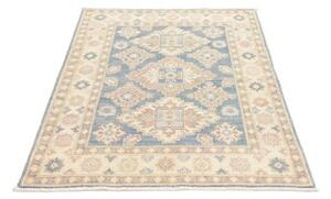 Tappeto Kazak Geometrico Blu Avorio 104x149 Cm
