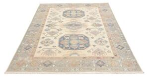 Tappeto Kazak Stilizzato Avorio Blu 153x207 Cm