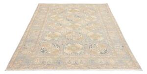 Tappeto Kazak Geometrico Grigio Chiaro Beige 144x198 Cm