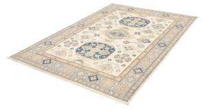 Tappeto Kazak Stilizzato Avorio Blu 150x208 Cm