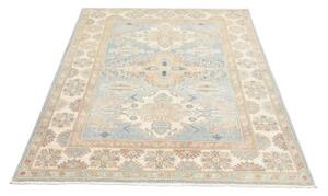 Tappeto Kazak Stilizzato Azzurro Avorio 122x175 Cm