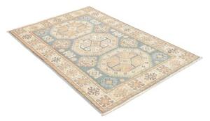 Tappeto Kazak Geometrico Azzurro Beige 102x153 Cm