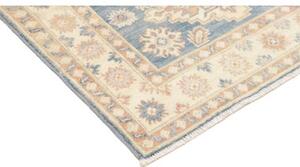 Tappeto Kazak Geometrico Blu Avorio 104x149 Cm