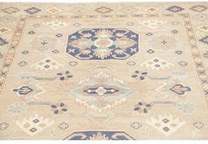 Tappeto Kazak Stilizzato Beige Blu 154x210 Cm