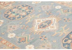 Tappeto Kazak Stilizzato Celeste Beige 155x198 Cm