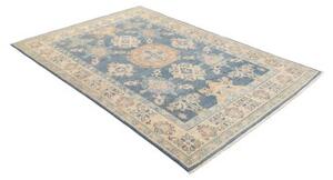 Tappeto Kazak Stilizzato Blu Beige 140x205 Cm