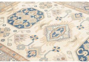 Tappeto Kazak Stilizzato Avorio Blu 150x208 Cm