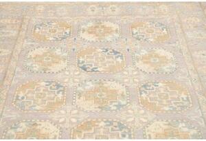 Tappeto Kazak Geometrico Grigio Chiaro Beige 144x198 Cm