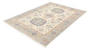 Tappeto Kazak Stilizzato Avorio Blu 153x207 Cm