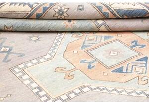 Tappeto Kazak Geometrico Grigio Azzurro 189x278 Cm