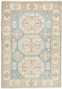 Tappeto Kazak Geometrico Azzurro Beige 102x153 Cm