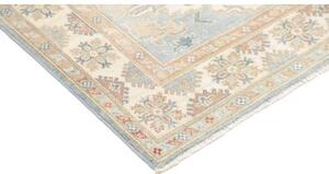 Tappeto Kazak Stilizzato Azzurro Avorio 122x175 Cm