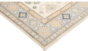 Tappeto Kazak Stilizzato Avorio Blu 150x208 Cm