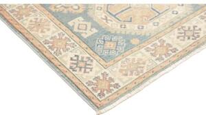 Tappeto Kazak Geometrico Azzurro Beige 102x153 Cm