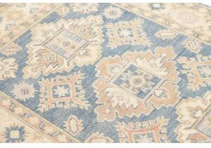 Tappeto Kazak Geometrico Blu Avorio 104x149 Cm