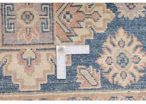 Tappeto Kazak Geometrico Blu Avorio 104x149 Cm