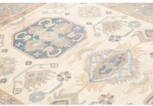 Tappeto Kazak Stilizzato Avorio Blu 153x207 Cm