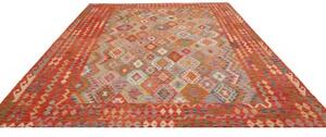 Tappeto Kilim Geometrico Rosso Mattone Multicolore 250x340 Cm