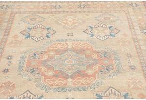 Tappeto Kazak Geometrico Avorio Rosa Cipria 152x197 Cm