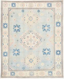 Tappeto Kazak Stilizzato Azzurro Avorio 150x185 Cm