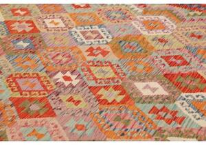 Tappeto Kilim Geometrico Rosso Mattone Multicolore 250x340 Cm