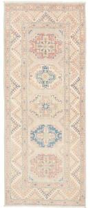 Tappeto Kazak Geometrico Beige Rosa 81x201 Cm