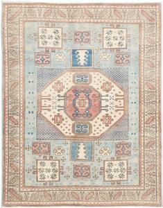Tappeto Kazak Stilizzato Azzurro Beige 146x188 Cm