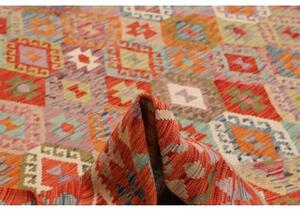 Tappeto Kilim Geometrico Rosso Mattone Multicolore 250x340 Cm