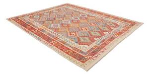 Tappeto Kilim Geometrico Rosso Multicolore 244x290 Cm