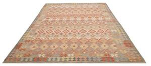 Tappeto Kilim Geometrico Beige Rosso Mattone 205x300 Cm
