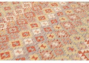 Tappeto Kilim Geometrico Beige Rosso Mattone 205x300 Cm