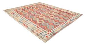 Tappeto Kilim Geometrico Rosso Multicolore Quadrato 255x288 Cm