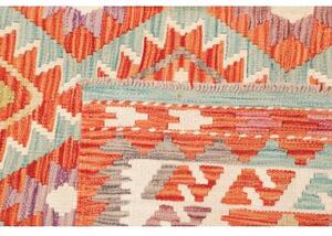 Tappeto Kilim Geometrico Rosso Beige 195x285 Cm