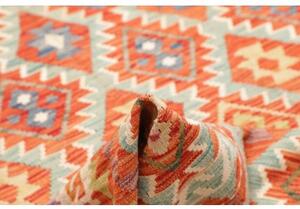 Tappeto Kilim Geometrico Rosso Beige 195x285 Cm