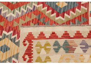Tappeto Kilim Geometrico Rosso Beige 262x338 Cm