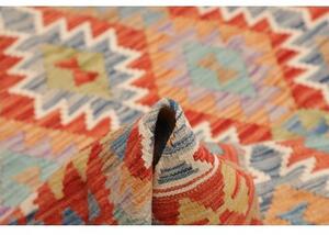 Tappeto Kilim Geometrico Rosso Ruggine Multicolore 175x234 Cm