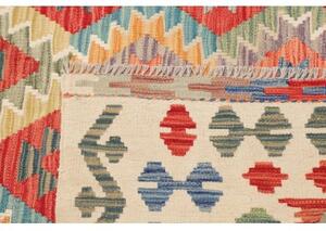 Tappeto Kilim Geometrico Rosso Multicolore Quadrato 255x288 Cm