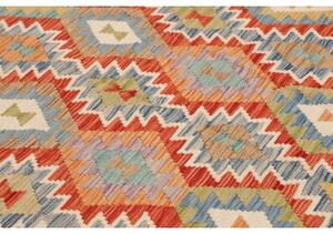 Tappeto Kilim Geometrico Rosso Ruggine Multicolore 175x234 Cm