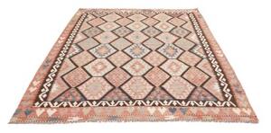 Tappeto Kilim Geometrico Rosa Antico Marrone 180x241 Cm