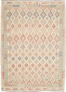 Tappeto Kilim Geometrico Beige Avorio 182x249 Cm
