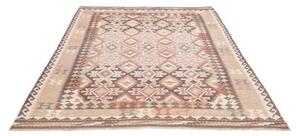 Tappeto Kilim Geometrico Marrone Scuro Beige 169x232 Cm