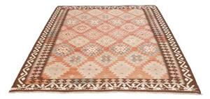 Tappeto Kilim Geometrico Ruggine Marrone Scuro 177x239 Cm