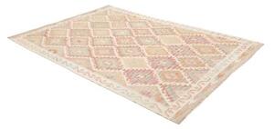 Tappeto Kilim Geometrico Beige Avorio 169x244 Cm
