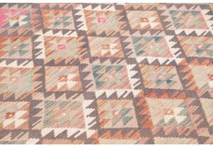 Tappeto Kilim Geometrico Grigio Tortora Beige 169x241 Cm