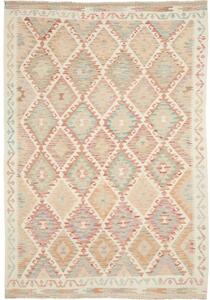 Tappeto Kilim Geometrico Beige Avorio 169x244 Cm