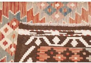 Tappeto Kilim Geometrico Ruggine Marrone Scuro 177x239 Cm