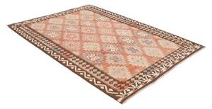 Tappeto Kilim Geometrico Ruggine Marrone Scuro 177x239 Cm