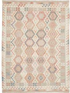 Tappeto Kilim Geometrico Beige Rosa 180x240 Cm