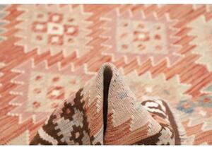 Tappeto Kilim Geometrico Ruggine Marrone Scuro 177x239 Cm