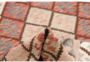 Tappeto Kilim Geometrico Beige Rosso Mattone 167x244 Cm